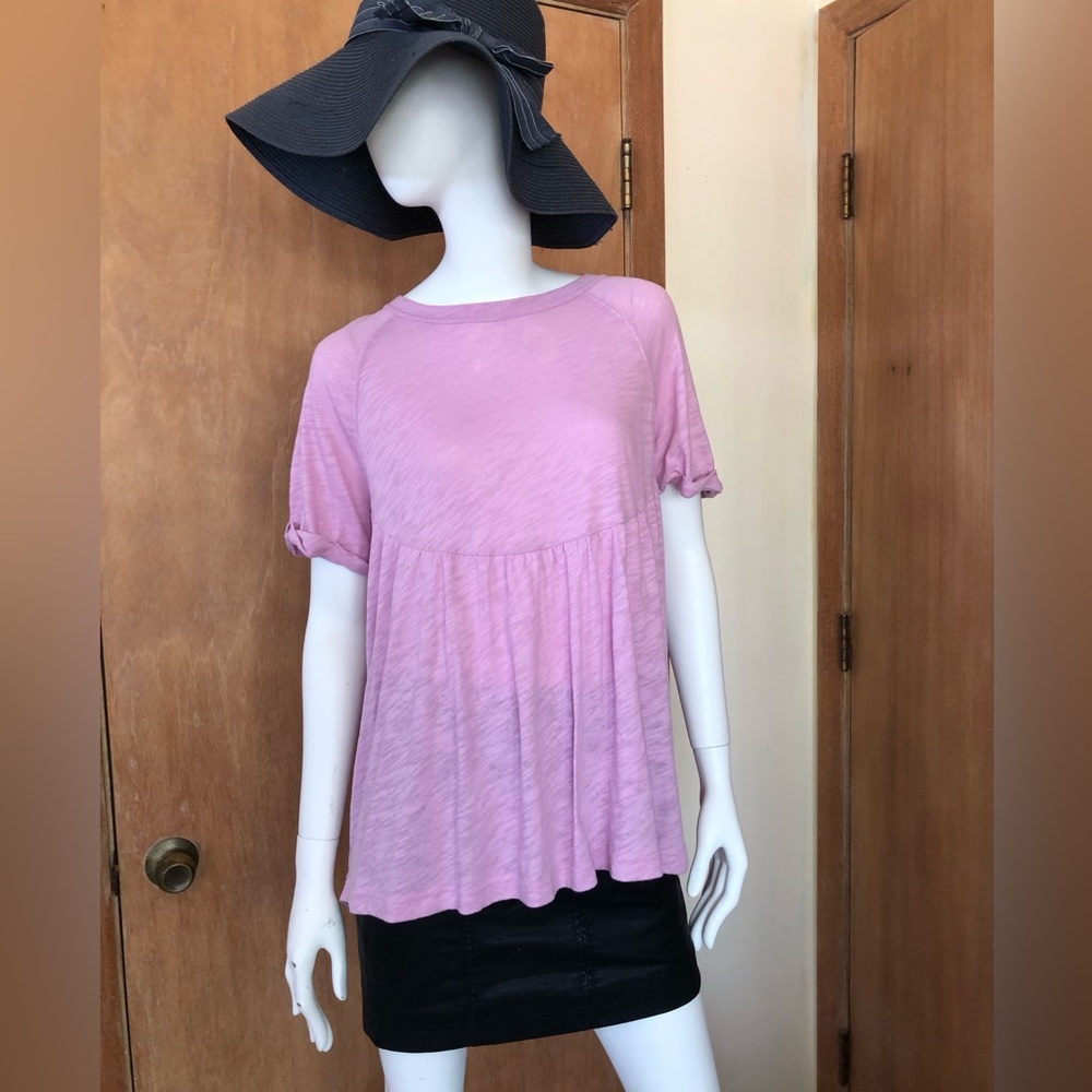 American Eagle Outfitters Oversized Babydoll Pink Shortsleeved Top New